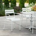 Lancaster Table & Seating White Powder Coated Aluminum Outdoor Arm Chair 427CALUARMWH